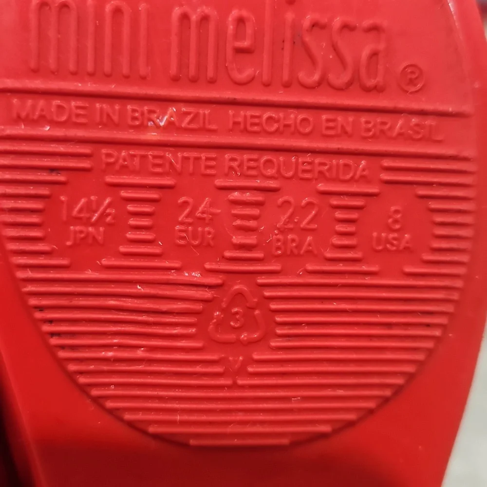 Mini Melissa Red Dress Shoes with White Bows